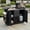Black, variant on MEETFAV 60.2"W Modern Outdoor Grill Cart with Wheels, Rolling Patio BBQ Kitchen Island with Stainless Steel Top, Spice Rack & Wine Rack, 2 Drawers, Gray