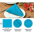 thumbnail image 6 of Ruvanti Cloth Napkins set of 12, 18x18 Inches Napkins Cloth Washable, Soft, Durable, Absorbent, Cotton Blend. Table Dinner Napkins Cloth for Hotel, Wedding Event, Parties - Sky Blue, 6 of 10