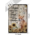 thumbnail image 5 of Angels Don't Always Have Wings Sometimes They Have Whiskers Vintage Tin Sign Fox Lovers Gift Animal Wall Art Home & Office Inspirational Quote Sign Housewarming Gift 5.5x8 Inches, 5 of 7