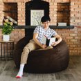 thumbnail image 5 of Big Joe Fuf 5Ft Oversized Cover Only Machine Washable, Cocoa Lenox, Durable Woven Polyester, 5 foot Large Reading and Gaming Seat, 5 of 6