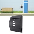 thumbnail image 1 of Stainless Steel Mailbox, Curved Design Professional Black Wall Mounted Mailbox Large Capacity  for Outside, 1 of 7