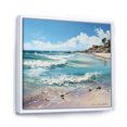 thumbnail image 2 of Designart "Artistic Charm Of The Ocean Beach" Ocean Floater Framed Canvas Prints, 2 of 5