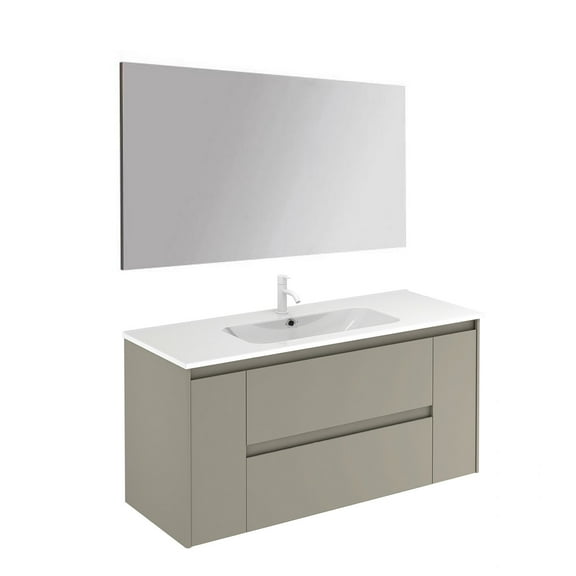 Ws Bath Collections Ambra 120 Pack 1 Ambra 48" Wall Mounted Single Basin Vanity Set -
