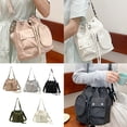 thumbnail image 2 of Fashionable Large Crossbody Bucket Bag for Women Ruched Drawstring Multi Pockets Shoulder Handbag for Shopping and Work, 2 of 9