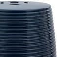 Oriental Furniture 1 8" Dark Blue Ribbed Porcelain Garden Stool ...