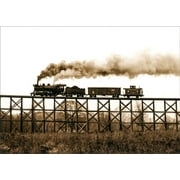 Avanti Press Steam Train On Trestle America Collection Get Well Card