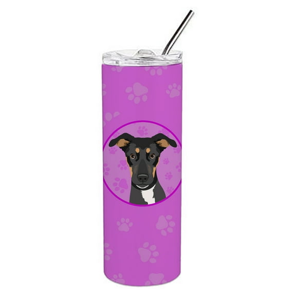 Carolines Treasures WDK1409TBL20 Rottweiler Black and Tan Design6 Stainless Steel 20 oz Skinny Tumbler Pink 20 oz