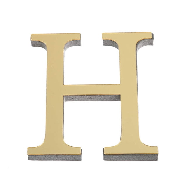3D Acrylic Large Letter Wall Decals For And DIY Interior Design With Gold Logo Art