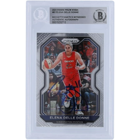 Elena Delle Donne Washington Mystics Autographed 2021 Panini Prizm #81 Beckett Fanatics Witnessed Authenticated Card - Fanatics Authentic Certified
