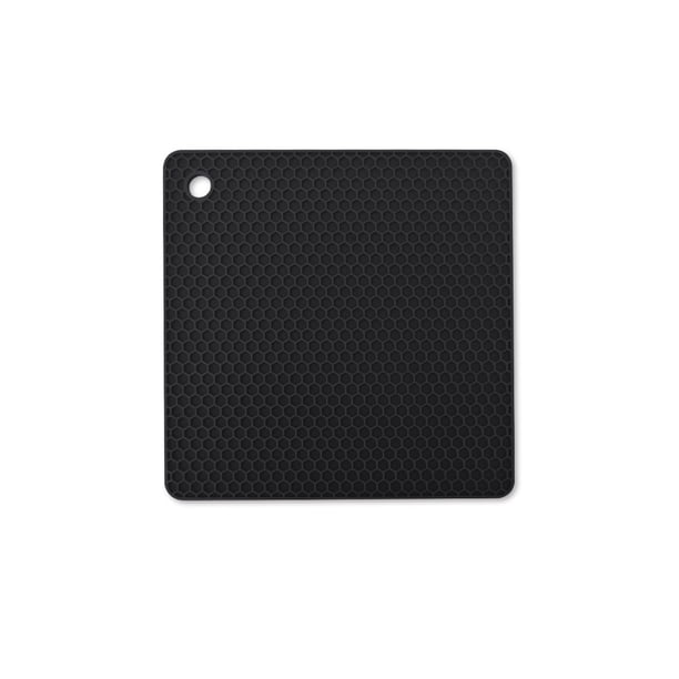 Wosthever Alfombrilla aislante para mesa, posavasos cuadrado, mantel Individual antideslizante, Protector de encimera, reutilizable, lavable para cocina, Mostrada Negro Wosthever HA067180-14
