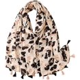 thumbnail image 1 of Bufanda larga suave con estampado de leopardo en polvo dorado, chal con borlas para mujer, 180 x 90 cm, toalla de playa para turistas, 1 of 5