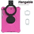 thumbnail image 5 of Case for Kids iPad 10.2" 2021/2020/2019 with Pencil Holder/Multi-Function Kickstand-Handle/Shoulder Strap, Protection Duty Shockproof Silicone Cover for iPad 9th/8th/7th Gen,Rose, 5 of 7