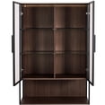thumbnail image 6 of CoSoTower 51.2'' Tall Lighted Display Cabinet with Tempered Glass Door, Metal Frame LED Curio Cabinet, Modern Minimalist Style, for Living Room, Office, Study, 6 of 9