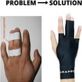 thumbnail image 4 of Grappz Middle Finger Compression Gloves - Tape-Free Alternative Splint Gloves with Dual Layer Fabric - Best for Trigger Finger, Injury Protection, Grip Support, All Sports & BJJ - (X-Large, Black), 4 of 6