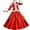Red, variant on Toddler Fairy Long Sleeve Furry Hem Chinese Button Coat + Solid Color Skirts Embroidery Girl Chunjie Outfit
