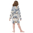 thumbnail image 7 of FORMRS Niños Bathrobe Unisex Hooded Robe Soft Plush Pajamas Sleepwear, Size 2-3T, Snowy Winter, 7 of 7