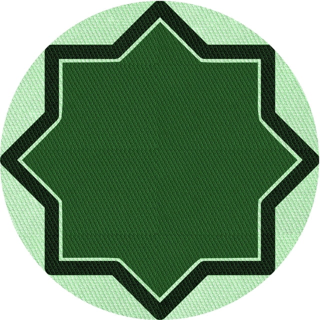 Ahgly Tapis Rond Lavable en Machine Intérieur Transitionnel Vert Émeraude Profond, 3 Pieds Rond