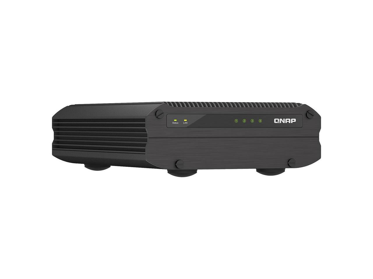 QNAP TS-i410X-8G-US 4 Bay High-Speed fanless Industrial NAS with dual-10GBe, Intel Atom CPU, 8GB DDR4 Memory and 2.5GbE (2.5G/1G/100M) Network Connectivity (Diskless)
