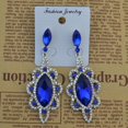 thumbnail image 3 of Pendientes colgantes de de imitación de declaración Behomian Joyería de Azul, 3 of 7