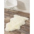 thumbnail image 6 of 2' x 3'  Natural New Zealand Sheepskin Wool Area Rug in White, 6 of 8