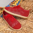 thumbnail image 6 of Womens Shoes,Casual Shoes Round Toe Flat Soled for Comfort Wear Large Casual Shoes for On Design,Shoes for Women,Red,7, 6 of 9