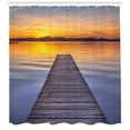 thumbnail image 3 of Ambesonne Lake Shower Curtain, Sunset at Paterwoldsemeer, 69"Wx84"L, Orange Blue Grey Umber, 3 of 3