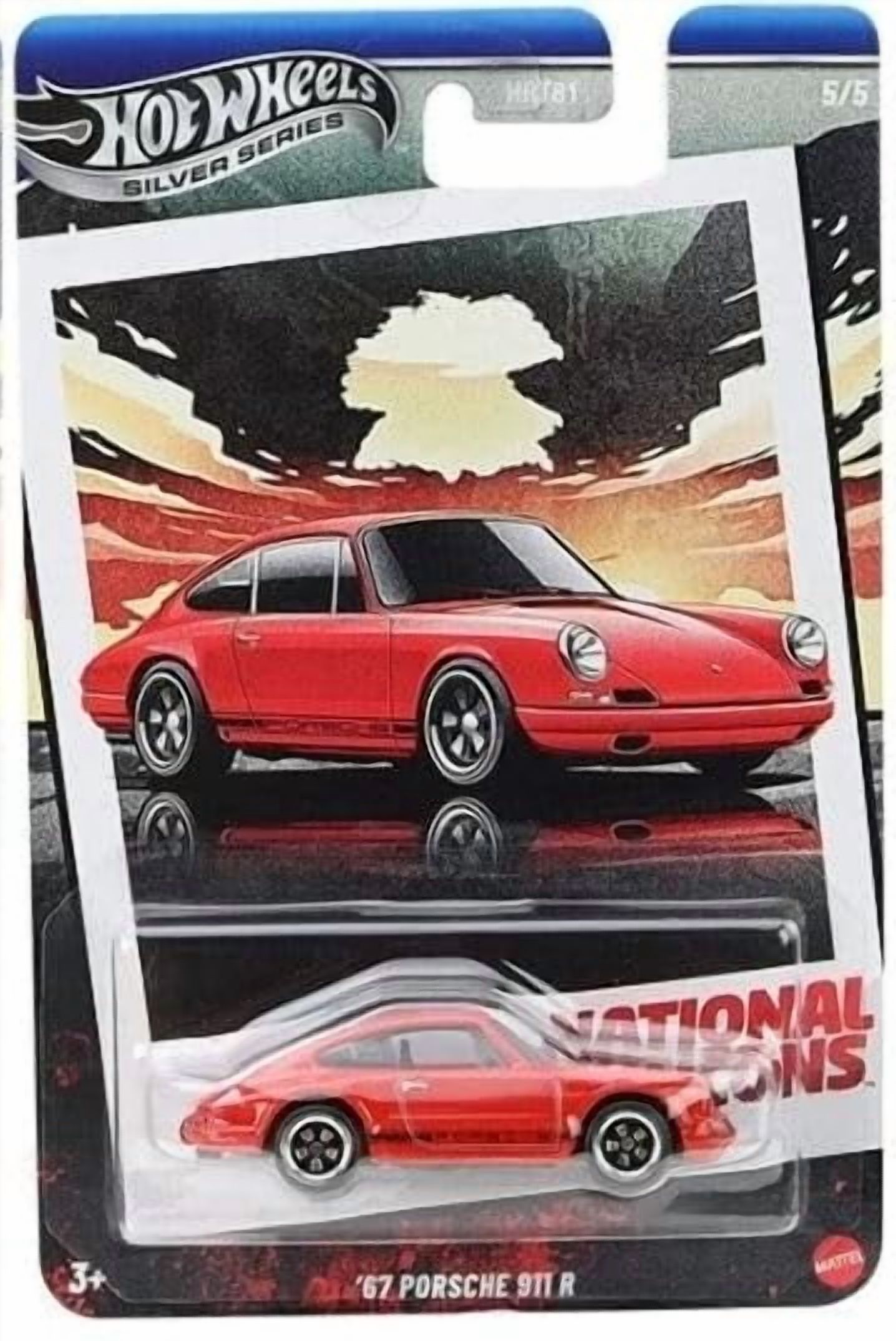 Hot Wheels National Icons Collection, Premium Die-Cast Cars, Silver Series, 4-Pack