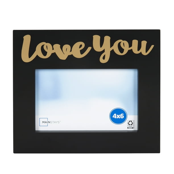 Mainstays 4 X 6 Love You Sentiment Tabletop Picture Frame Black Walmart Com Walmart Com