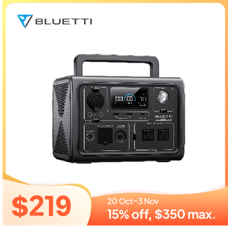 Bluetti PS54 700W Solar Generator, 537Wh LiFePO4 Portable Power