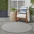 thumbnail image 4 of Nourison Courtyard Indoor/Outdoor Ivory/Charcoal 5 x Round Area Rug (5 Round), 4 of 11