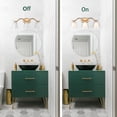 thumbnail image 7 of Moose Bergamo 3-Light Brass Bathroom Light Fixture with Frosted Glass, 7 of 7
