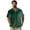 Vert, variante sur XDZJLR Chemise Homme 2025 Nouveau Cardigan à Rayures Col à Revers Manches Courtes Mode Décontractée Respirante Confortable Chemises pour Hommes
