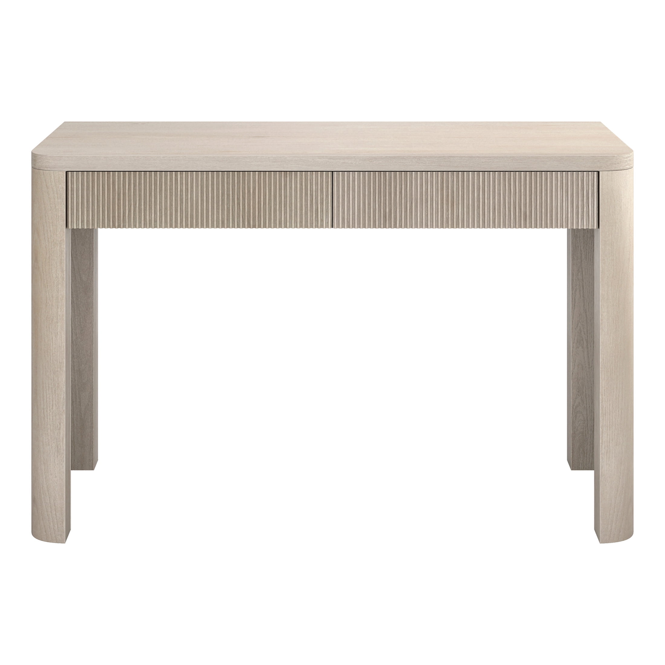 Evelyn&Zoe Modern/Contemporary 47.5" Wide Alder White Home Office
