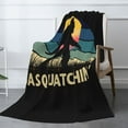 thumbnail image 3 of XMXT Flannel Warm Throw Blanket, Big Foots Walking Illustration Bedroom Decor Blankets for Bed Couch Living Room, 50 x 70 inches, 3 of 9