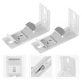 thumbnail image 4 of BRIGHTFUFU 2 clips de soporte de persiana vertical para persianas verticales Clips de soporte de montaje exterior duraderos con ancho de riel de cabeza 1-1/2 pulgadas 38 mm Clips de soporte, 4 of 7