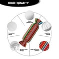 thumbnail image 5 of Salouo Mexican Serape Blanket Stripes Pattern Cute Bolster Pillow,Cylindrical Pillow Long Pillow for Bed Round Side Pillow for Knee/Leg/Neck ,- Length 24.4" x 9.8" Diameter, 5 of 8