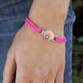 thumbnail image 3 of Meowy Merry Christmas Cat in Sweater and Hat Novelty Suede Leather Metal Bracelet, 3 of 4