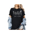 thumbnail image 1 of Grow In Grace Christian Flower Graphic T Shirt For Women Inspirational Bible Verse Tees Funny Letter Print Short Sleeve Tee Tops, 1 of 7