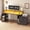 Black+Brown, variant on 55" Farmhouse Electric Standing Desk with 3 Drawers and Storage Shelves, Height Adjustable Computer Desk for Home Office, Study Writing Table