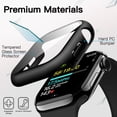thumbnail image 4 of JETech Waterproof Case with Screen Protector for Apple Watch Series 10 46mm, Built-in Tempered Glass Film Hard PC Bumper Full Protective Cover, 2 Pack (Black), 4 of 6