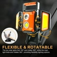 thumbnail image 2 of SYLMAX Rechargeable Work Light Magnetic Clamp, 40W Cordless LED Light, 4000LM Professional, 5 Modes, 350° Rotation, IP65 Waterproof, for Mechanics, Construction, Workshop, Emergency, 2 of 8