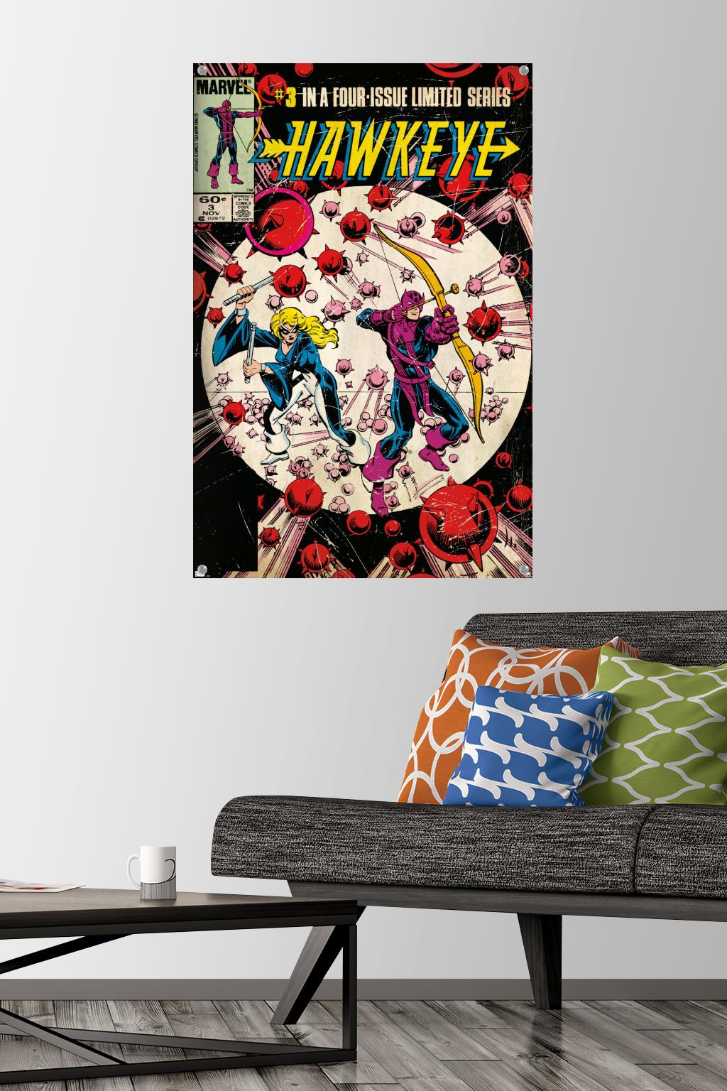 Marvel Comics - Hawkeye - Cover Art Wall Poster with Pushpins, 22.375" x 34"