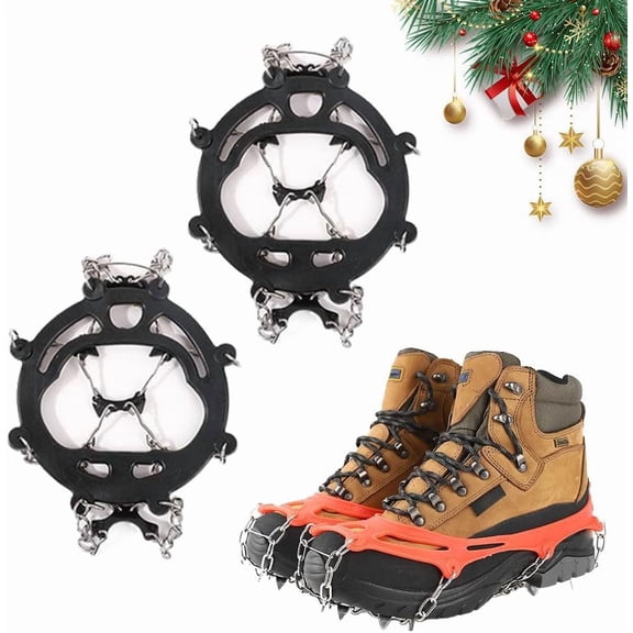 Ice Cleats for Shoes and Boots, Lightweight Crampons Anti- Traction Snow Grips for Walking, Daily Commuting, Hiking Outdoor Winter Use for Men Women