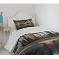 thumbnail image 4 of Ambesonne Industrial Quilted Bedspread Set 2 Pcs, Derelict Place, Twin Size, Multicolor, 4 of 6