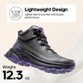 thumbnail image 3 of Botas de senderismo NORTIV 8 SNHB241W para mujer, talla 7.5, negro/morado, 3 of 9