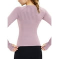 thumbnail image 5 of Coduop Women's Long Sleeve Yoga Tops Sports Running Shirt Breathable Athletic Slim Fit Top, 5 of 8