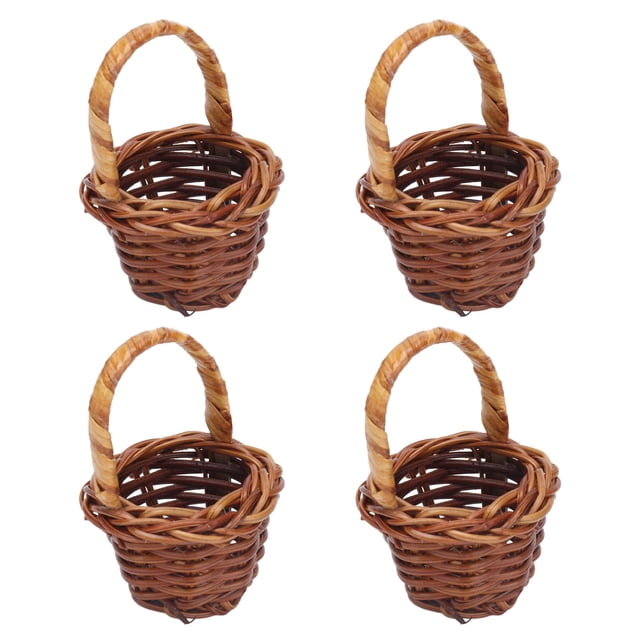 Mini Basket de Frutas, Canasta de Almacenamiento de Muñecas Safe Safe No Tóxico exquisito Mandeo de Trabajo Vitalidad Estilo Ambientalmento Amigable para el Regalo para el Regalo