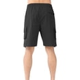 thumbnail image 4 of Vibrex Men's Shorts, Men's Solid Color Casual Elastic Waist Drawstring Pocket Shorts,Men's Shorts with Zipper Pockets Black_XL, 4 of 9