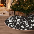 thumbnail image 5 of Balery Skeleton Printed Christmas Tree Skirt , Merry Christmas Party Christmas Tree Decoration,Adjustable Tree Skirt-48", 5 of 6