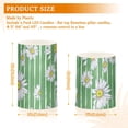 thumbnail image 3 of Daisy Flower on Stripe 2 PCS LED Flickering Flameless Candles with Remote Control Realistic 3D Wick Window Candles Sets for Wedding Table Home Decoration Gifts, 3 of 7